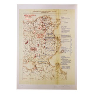 Bettino Craxi, The State of Forces Opposed in Tunisia, Photolithograph, 1997 For Sale