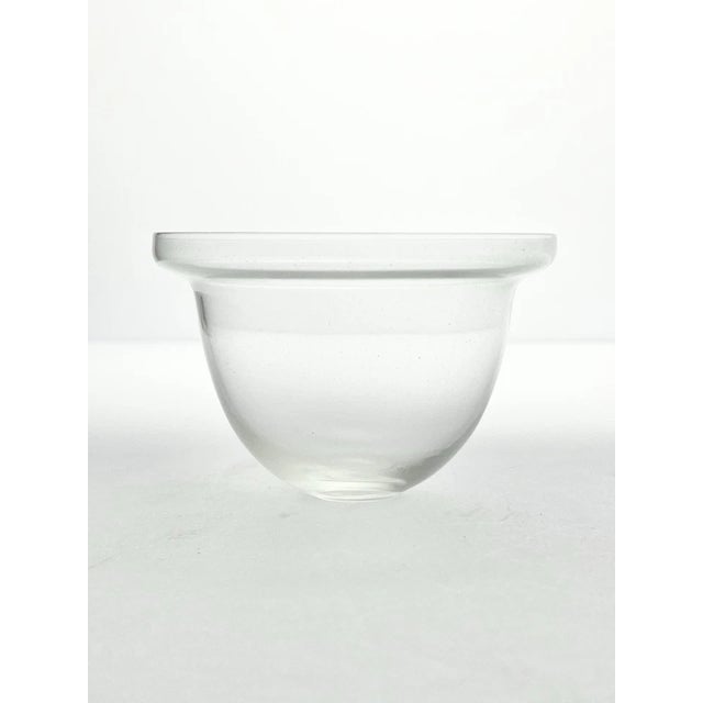 1950s Cambridge Glass “Corinth” 7 Optic Ice Dish Seafood Cocktail Glasses & Liners For Sale In Dallas - Image 6 of 7