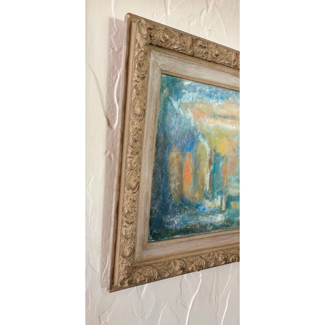 Original Early 20th Century Impressionistic Sailboats Oil on Canvas, Framed For Sale - Image 4 of 10