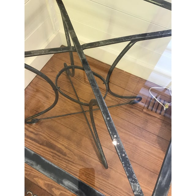 Vintage French Industrial Iron & Glass Bistro Table Chairish