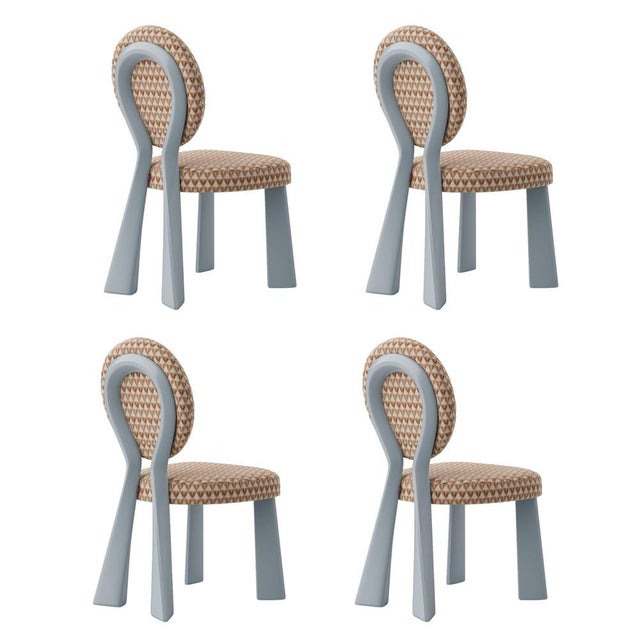 Mary II Dining Chairs with Wood or Lacquered Legs by Ottiu, Set of 4 For Sale - Image 8 of 8