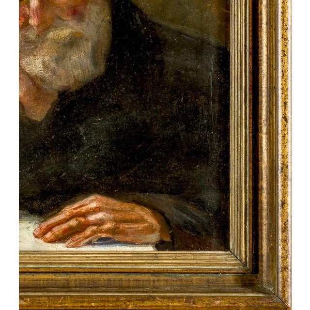 Portrait Composition, 1800s, Oil Painting on Panel, Framed For Sale - Image 6 of 14