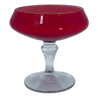 Vintage Glass Goblet, 1975 For Sale