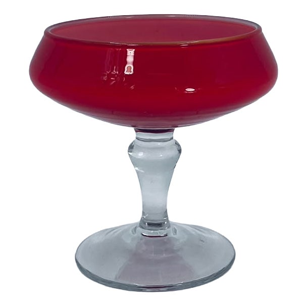 Vintage Glass Goblet, 1975 For Sale