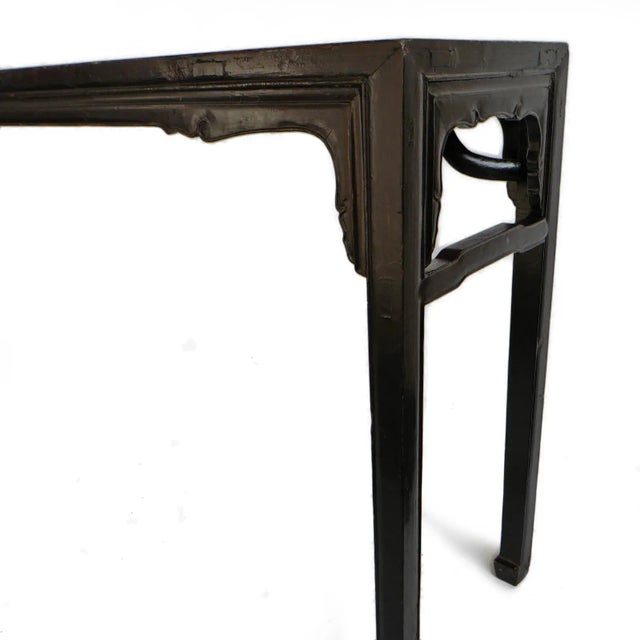 Antique Black Ming Console Table For Sale - Image 4 of 6