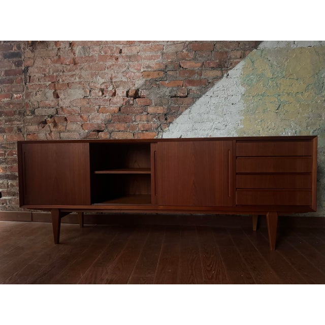 Wood 1960s Mid-Century Danish Sideboard Attributed to Knud Nielsen for Løsning Mobelfabrik For Sale - Image 7 of 12