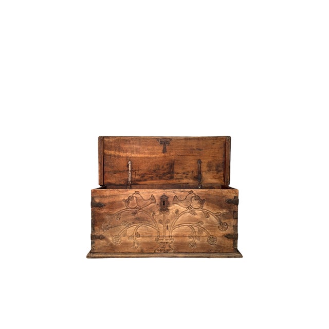 Rustic Medieval Chest in Chestnut For Sale - Image 3 of 4