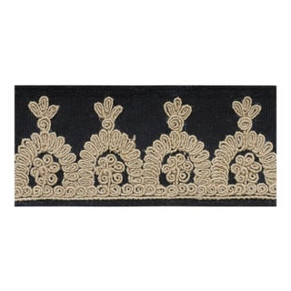 Schumacher Noelia Tape Trim in Onyx For Sale