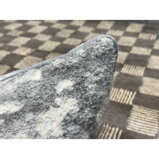 Abstract Bespoke Alpaca Wool Throw Pillows, Pair For Sale - Image 10 of 12