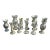 Vintage Mercury Glass Candlesticks and Vases- Set of 10 For Sale