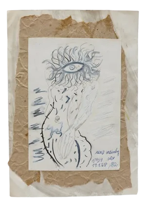 Max Moshe Weinberg, Auge 1, 1982, Crayon & Pencil & Paper