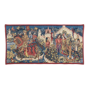 History of King Arthur Loom Woven Tapestry - 45 X 90 Cm (1'6" X 2'11") - Requires Rod Size 2