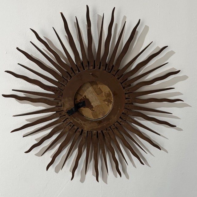 Witches Sun Mirror in Gilded Wood, 1920s For Sale - Image 6 of 7