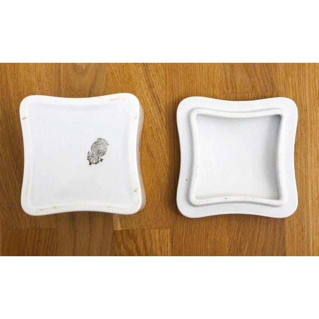 1920s Small Art Deco Box with Floral Decor by K & G Lunéville, 1920s For Sale - Image 5 of 10