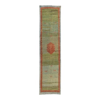 Handmade Persian Gabbeh Runner - 100% Natural Wool Plush Pile - Tribal Design For Sale