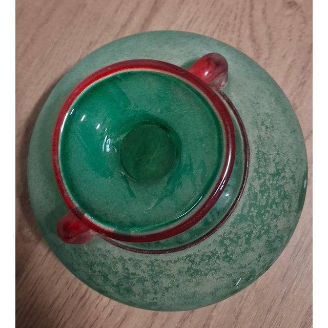 stunning, authentic piece of vintage Italian art glass by master artisan Franco Moretti. This exquisite vase belongs to...