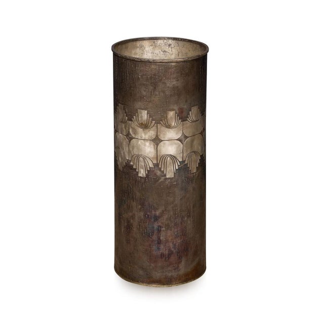 Antique French Arts and Crafts Metal Stick Stand by Gallinarc, 1910 For Sale - Image 13 of 13