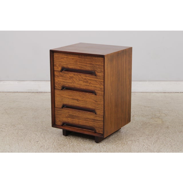Drexel Pair of Drexel Perspective Walnut Nightstands For Sale - Image 4 of 16