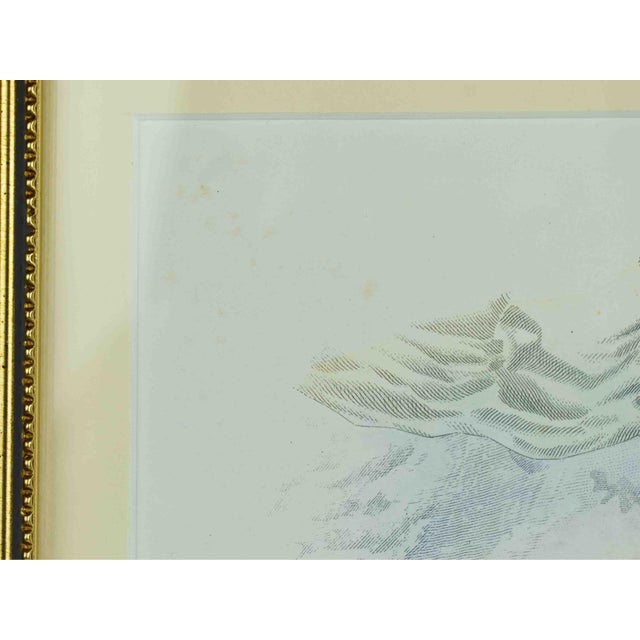 Gold Early 20th Century Victorian Fashion Plate European Periodical Print Framed Reproduction For Sale - Image 8 of 10