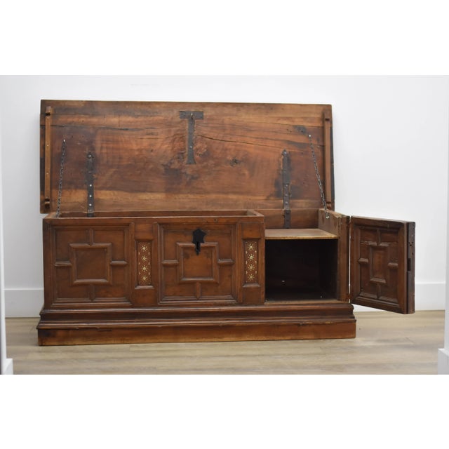 Wood 17th C Spanish Trunk For Sale - Image 7 of 7