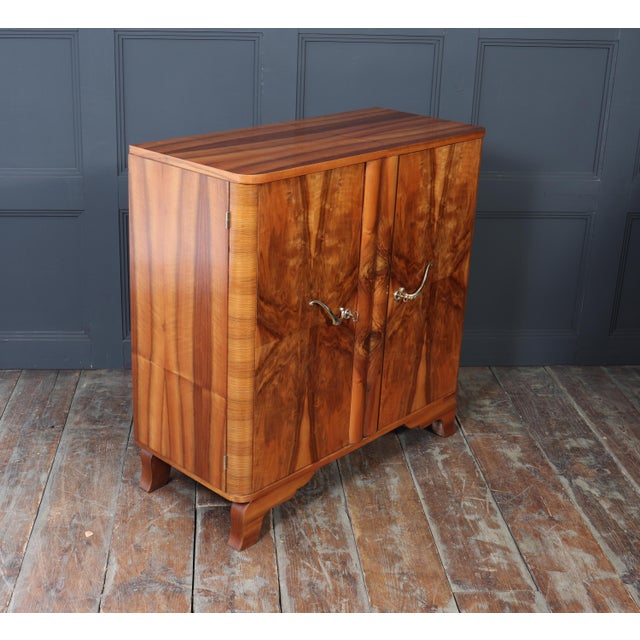 Art Deco French Walnut Two-Door Figured Buffet, 1930 For Sale - Image 15 of 16