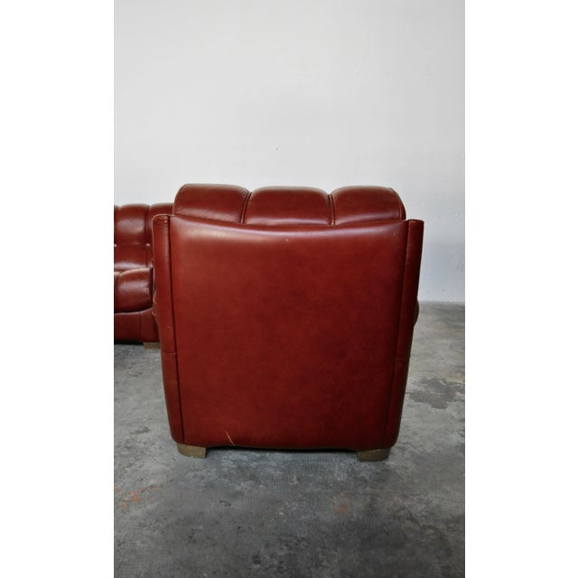 Set of Vintage Italian Leather Sofas, 1970s For Sale - Image 4 of 6