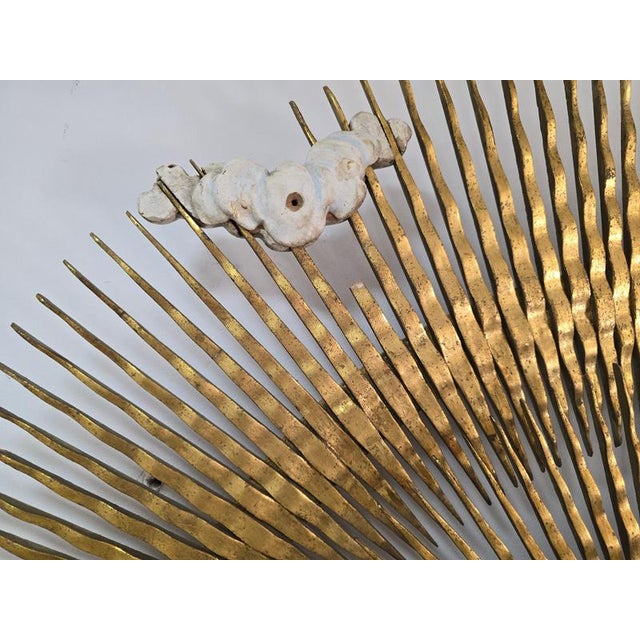 18th Century Gilt Carved Wooden Sunburst For Sale - Image 14 of 18