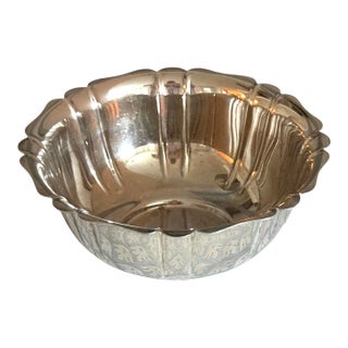 Tiffany & Co Antique Silver Fluted Bowl For Sale
