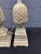 Hollywood Regency Pair Vintage Carved Wood Pineapple Lamps For Sale - Image 3 of 10