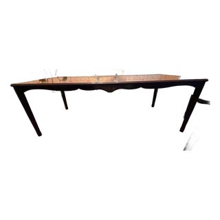 Attributed to Jonathan Charles Rub-Through Dining Table (Black) Country Farmhouse Collection For Sale