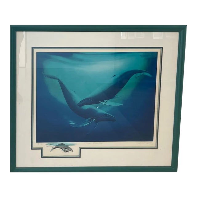 "Ocean Encounter" by Robert Wyland, Marine Artist, Signed, Numbered, Humpback Whale Print - Large For Sale
