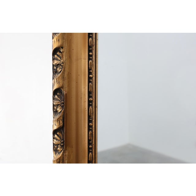 Neoclassical Giltwood Oak Mirror, Belgium, 1900s For Sale - Image 3 of 11