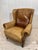 1980s Vintage Leather Hotel Wingback Lounge Armchair, 1980 For Sale - Image 5 of 18