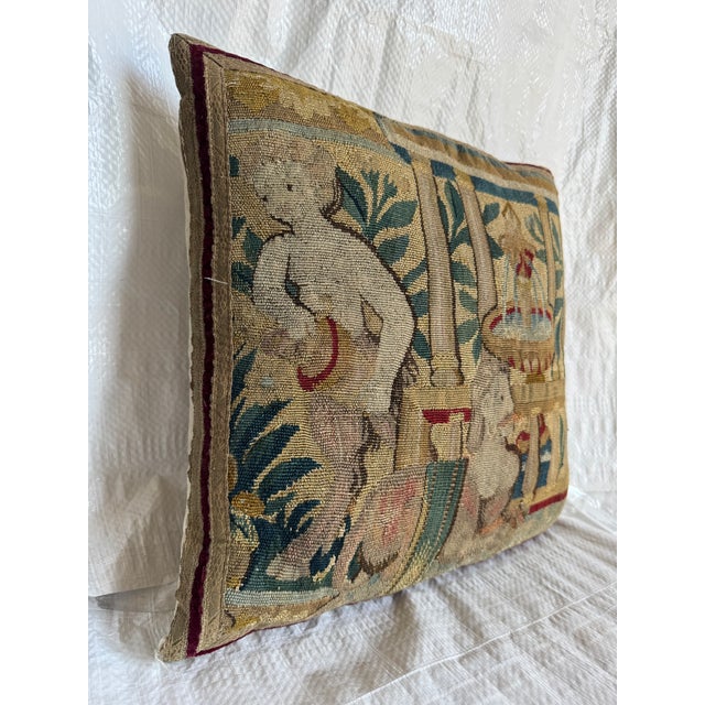 This exceptional 17th century Brussels tapestry pillow dates to circa 1600 and is finely woven in wool and silk. The...