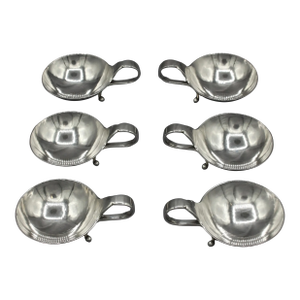 1933-1944 Set of 6 Sterling Silver Salt Dips by Georg Jensen