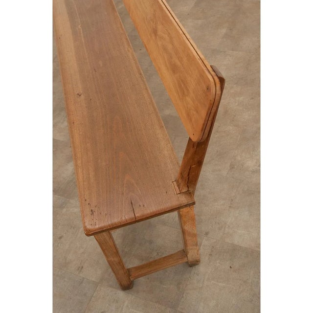 French 10’ Long Pine Bench For Sale - Image 11 of 13
