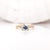 Cute Sapphire Ring W Earth Mined Diamonds in Solid 14k Yellow Gold | Round 4mm, Size 6.75 For Sale - Image 4 of 11