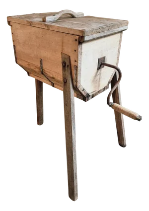Antique French Butter Churn in Chestnut, 1890s