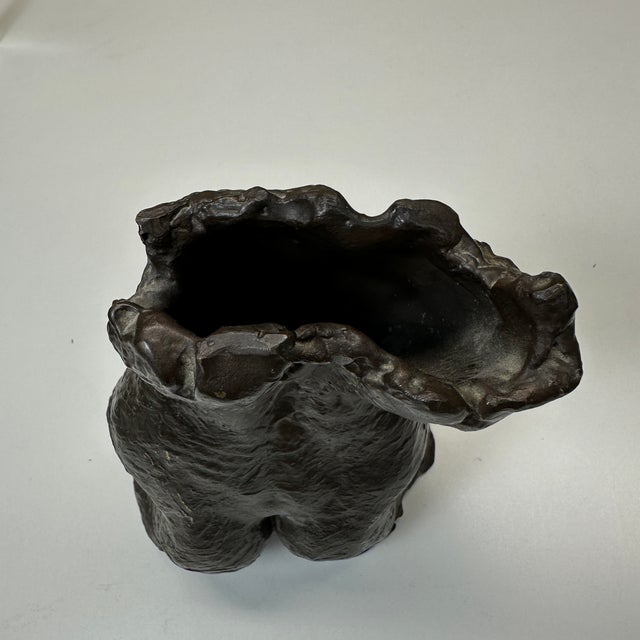 Patrick McKearnan Signed Cold Cast Bronze Female Torso Sculpture 7.5” Modern Figure For Sale - Image 12 of 16