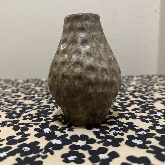 1970s Vintage Hand Thrown Art Pottery With Hammered Look For Sale - Image 5 of 5