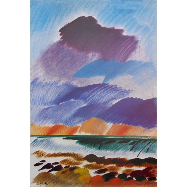 Autumn Landscape by Siegward Sprotte is a striking example of expressive landscape art, characterized by bold color fields...