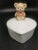 Vintage Otagiri Heart Shaped Trinket Box Teddy Bear Pink Bow Tie on Lid Japan For Sale In Washington DC - Image 6 of 6