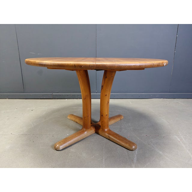 Vintage Extendable Pine Dining Table in the style of Rainer Daumiller, 1970s For Sale - Image 6 of 18