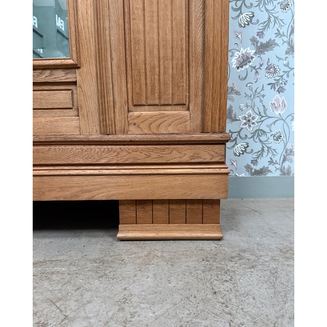 Art Deco Oak Wardrobe, 1940s For Sale - Image 10 of 18