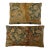 18th Century Brussels Wool Tapestry Fragment Pillows - A Pair - For Sale
