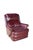 Vintage 1975 Lane Furniture / Action Industries burgundy top grain leather reclining chair featuring padded headrest,...
