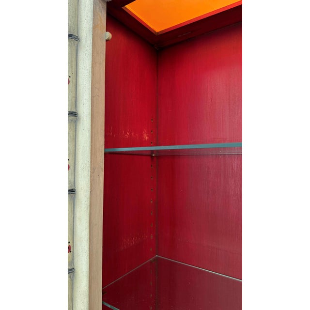 Vintage Chinese Chippendale Cage Front Curio Display Cabinet For Sale - Image 15 of 18