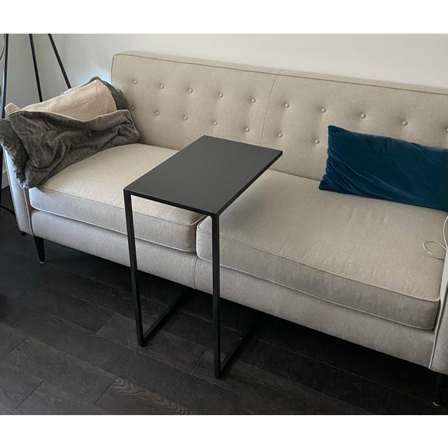 Sumner linen with removable charcoal stain legs less than 6 years old with minimal use.