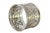 Silver Silver Napkin Ring with Raised Floral Motifs Surrounding a Monogram Card. For Sale - Image 8 of 8