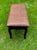 Wooden Bench, With a Cushioned, Rattan-Woven Seat, Curved Legs, Late 20th Century, Bohemian/Coastal Styles For Sale - Image 4 of 11